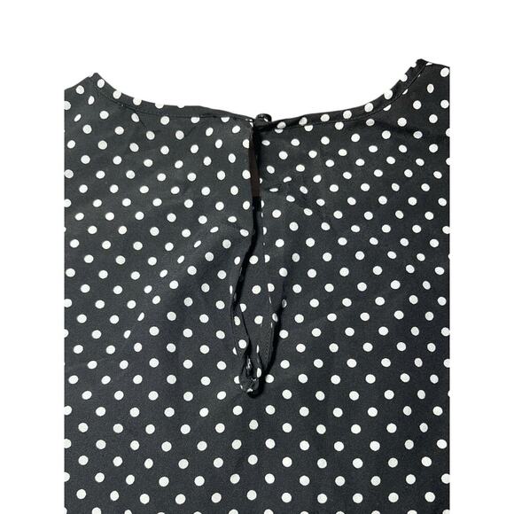 Michael Kors Black & White Polka Dot Blouse-Size XL-NWT - Picture 6 of 9